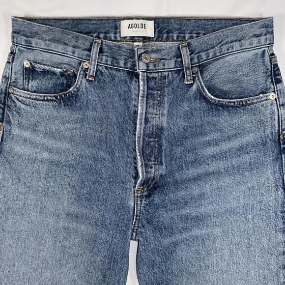 Agolde 90's Pinch Waist High-Rise Straight-Leg Jeans (Navigate Wash) 28 - Picture 2 of 6